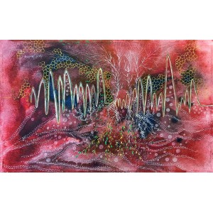 Mariya Shaikh, 20 x 30 inches, Acrylic on Canvas, Abstract Painting, AC-MSH-009